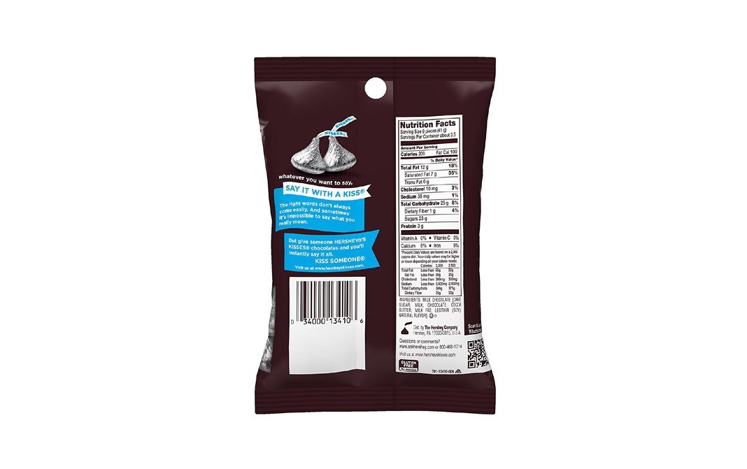 Hershey's Kisses Kisses Milk Chocolate    Pack  150 grams